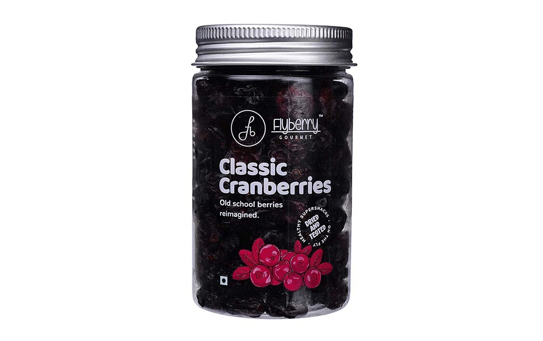 Flyberry Gourmet Classic Cranberries    Glass Jar  100 grams